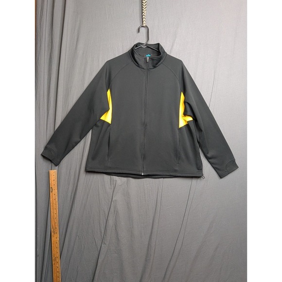 Tri-Mountain Jackets & Blazers - Tri-Mountain Performance Jacket Women's M Black Yellow Full Zip Windbreaker